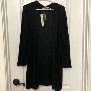 Cyrus Women's Cardigan Sweater Open Front‎ Long Sleeve Black Size Small NWT